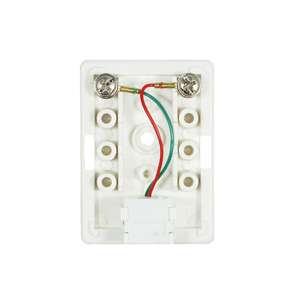 モジュラー用ローゼット 6極2芯(6P4C) 1ポート 、ADP-RJ11-6P4CT