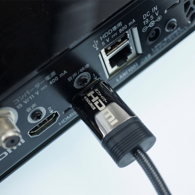 ケーブルダイレクト HDMI光ファイバー ハイスピード メッシュケーブル
