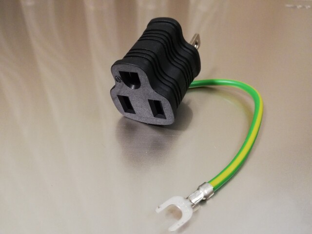 電源ケーブル 電源コード用変換アダプタ 3P→2P、定格15A-125V KPR