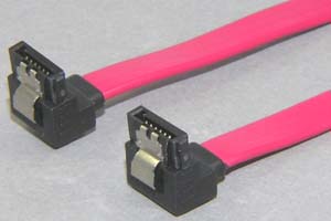 SATA 2.0ケーブル ラッチ付きタイプ コネクタタイプ：両側 L型（逆方向）