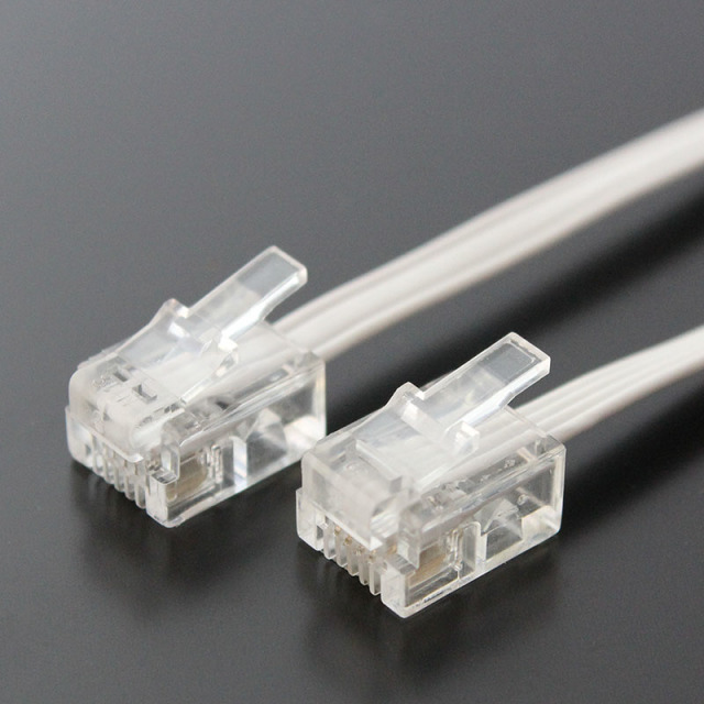 Rj 11モジュラーケーブル 両側6極4芯コネクタ付き フラットケーブルタイプ