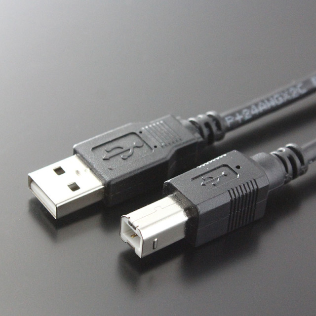 USB2.0ケーブル Aコネクタ オス－Bコネクタ オス （ブラック）