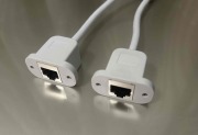 【LANパネルマウントケーブル】LAN中継アダプタケーブル    CAT6A（メス-メス、パネルマウント型ケーブルタイプ）