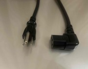 電源ケーブル　電源コード（3Pプラグ／3Pソケット）＜7A-125V＞ 3Pプラグ付き　3Pソケット　L型