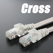 カテゴリ ６ LANクロスケーブル    UTP 1000BASE-Tクロス結線（より線、ライトグレー）