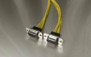 機器内　盤内配線ケーブル　D-SUB9芯ハーネスケーブル　（バラ線タイプ　UL1061　AWG24　黄色　メス－メス、フード無し　半加工）