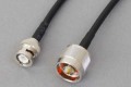 50オーム同軸ケーブル    N型オス－BNCオス （両側ストレート型端子、MIL規格RG-58AU電線タイプ）