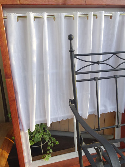 【丈100cm】防炎・遮熱！節電出来る『カフェカーテン』紫外線防止　UVカット　帝人の生地使用　無地　当店オリジナル品