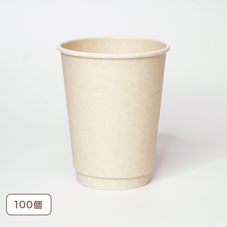 PLAバガスダブルウォールカップ 12oz ナチュラルCG［101212］