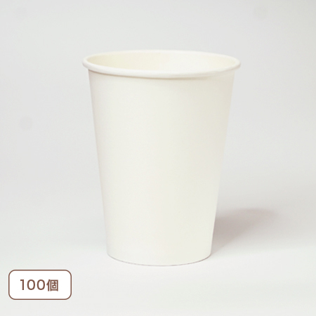 プラスチックフリーカップ12oz ホワイトCG 100個［101227