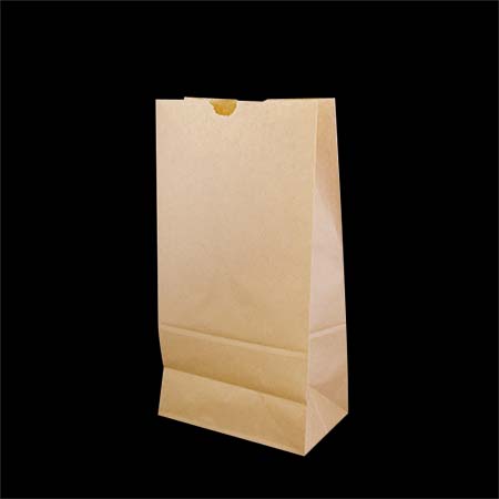 角底袋 未晒し6号 茶無地［300005］