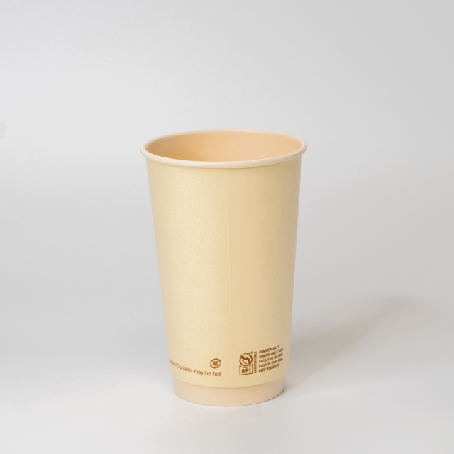 PLAバガスダブルウォールカップ16oz