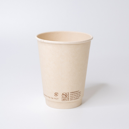 PLAバガスダブルウォールカップ 8oz ナチュラルCG［101217］