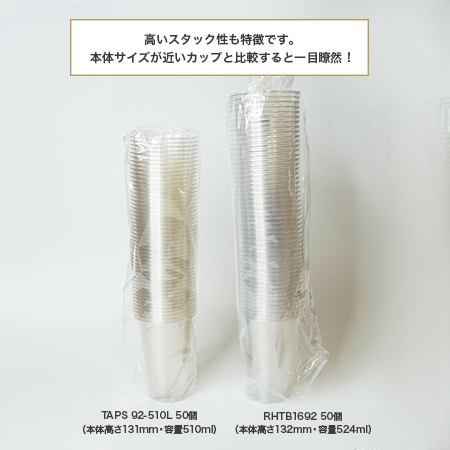 TAPS92-510LとRHTB1692のスタッキング比較