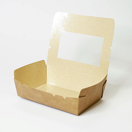 窓付きランチボックス（M）クラフト　200個［200218※］