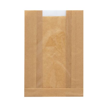 NF窓付耐油ガゼットパック　大　未晒し［202003］