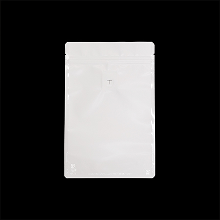 スタンドチャック袋バルブ付250g用 白マット（R-PET）［202008］