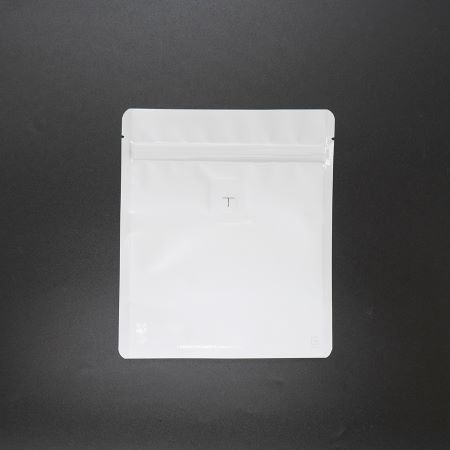 スタンドチャック袋バルブ付150g用　白マット（R-PET）［202012］