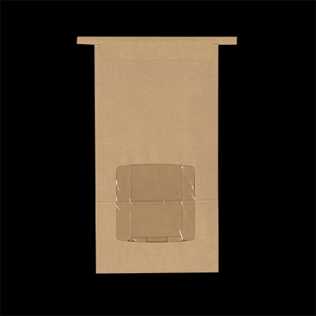 窓付きクラフトコーヒー袋　3号サイズ　500枚［202034※］