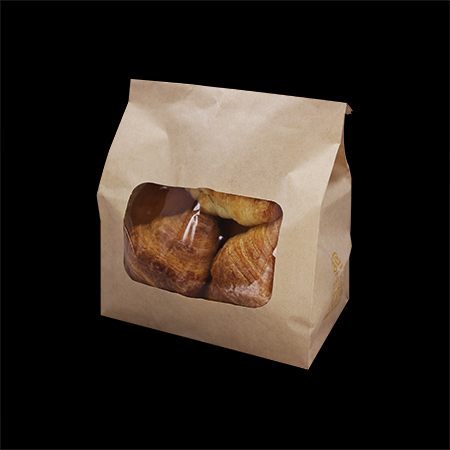 ルックバッグ　No.4S 茶無地 100枚［300051］