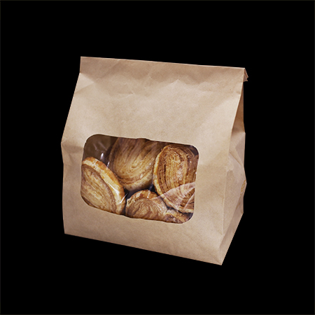 ルックバッグ　No.4S 茶無地 100枚［300051］