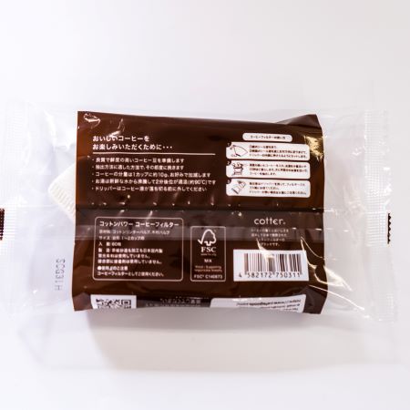 台形コットンパワーフィルター101(1-2Cup)60枚［530020］