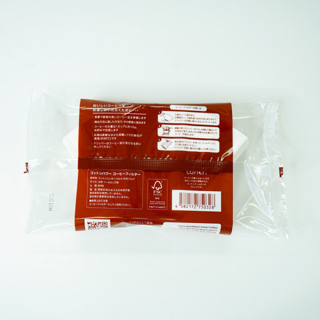 台形コットンパワーフィルター102(2-4Cup)60枚［