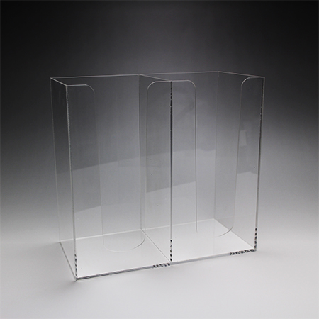 CGアクリル２連リッド＆カップスタンド　クリア［610108］