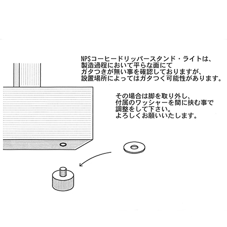 NPS　コーヒードリッパースタンドライト/ワイド共通［612034］部品説明図2　