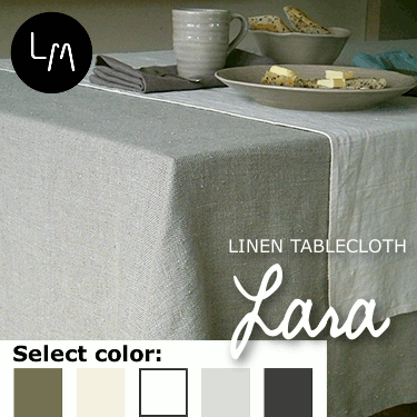 リネンミー LinenMe リネン テーブルクロス ララ 135 x 183 やわらかリネン リネン100% リトアニア製