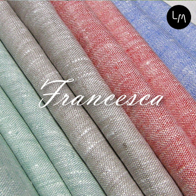 【タオル カーテン インテリア テーブル ブランケット用生地】リネンミー LinenMe リネン生地 フランセスカ 【ホワイトリネンシリーズ】（布幅 150cm） リネン100% リトアニア製