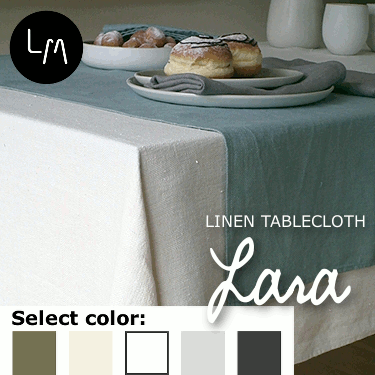 リネンミー LinenMe リネン テーブルクロス ララ 135 x 135 やわらかリネン リネン100% リトアニア製