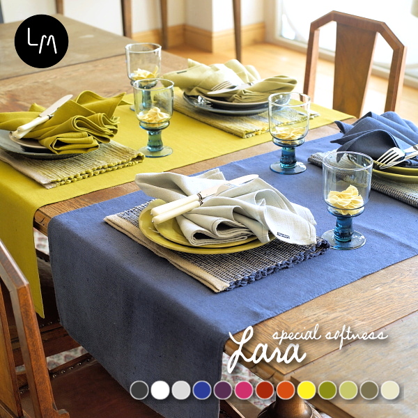 リネンミー LinenMe リネン テーブルランナー ララ 50 x 140cm　プレウォッシュ加工 リネン100% リトアニア製