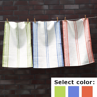 リネンミー LinenMe 100%リネン キッチンクロス マルチストライプ　リトアニア製