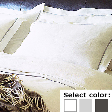 送料無料♪ リネンミー LinenMe リネン掛け布団カバー LIN078 パイピング 【ダブル 190Ｘ210cm】リトアニア製