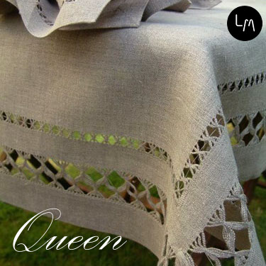 LinenMe(リネンミー) リネン テーブルクロス クィーン ナチュラル 138 x 250cm リトアニア製