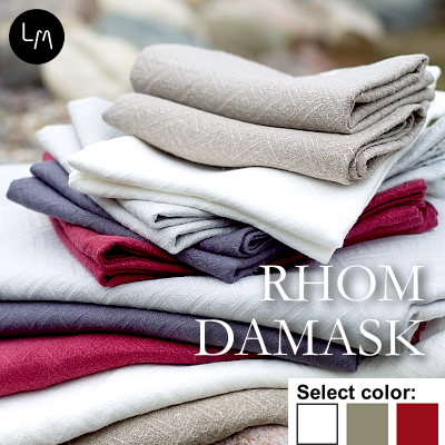 リネンミー LinenMe リネン ハンドタオル ロームダマスク 47x70cm リネン100% リトアニア製