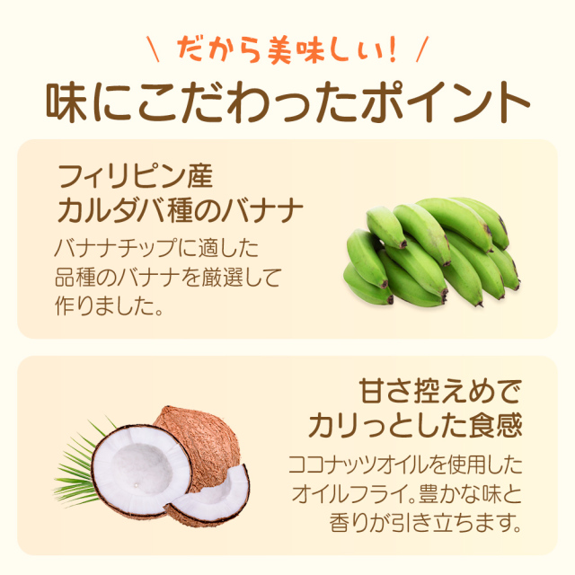 バナナチップス 500g ココナッツオイル使用 フィリピン産地直輸入 食塩