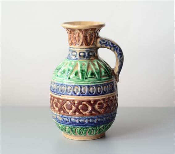 ドイツ製 ヴィンテージ Bay Keramik Vase 花瓶 花器 ファットラバー ミッドセンチュリー フラワーベース アンティーク_250424