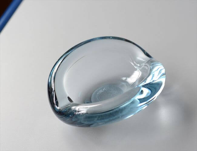 デンマーク製 Holmegaard Per Lutken トレー 10x11cm ホルムガード ガラス皿 トレイ 北欧 ヴィンテージ アンティーク