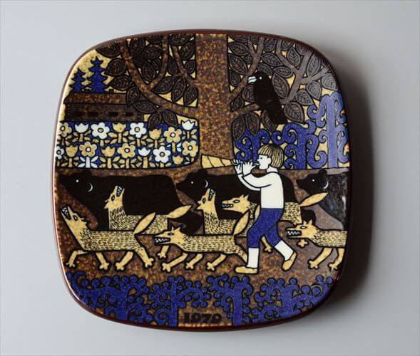 ARABIA アラビア Kalevala 1979年 イヤープレート Raija Uosikkinen カレワラ フィンランド 絵皿 陶板 北欧 ヴィンテージ