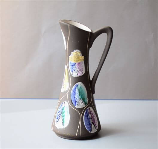 ドイツ製 ヴィンテージ Bay Keramik Vase 花瓶 花器 ファットラバー ミッドセンチュリー フラワーベース アンティーク_260305
