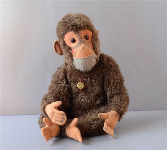 ドイツ製 Hermann Teddy Original サル monkey ぬいぐるみ ハーマンテディ ドール フィギュア アンティーク ヴィンテージ_260410