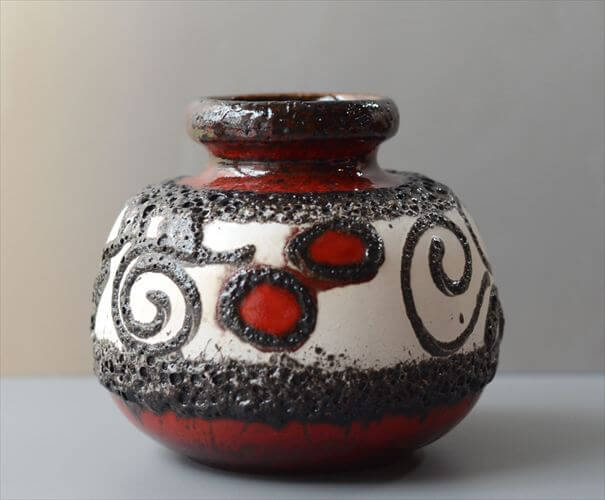 ドイツ製 ヴィンテージ Scheurichと思われる Fat Lava Vase 花瓶 ファットラバー ミッドセンチュリー フラワーベース アンティーク