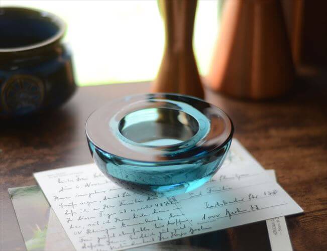 iittala イッタラ Ballo ガラス キャンドルホルダー ブルー バロ トレー Annaleena Hakatie 北欧 フィンランド ヴィンテージ_260619