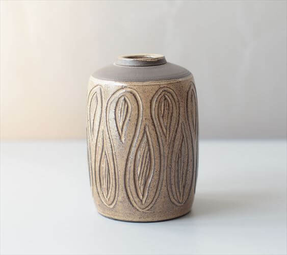 ドイツから ヴィンテージ 陶器の花瓶 Art pottery 花器 一輪挿し ミッドセンチュリー期 フラワーベース_260805