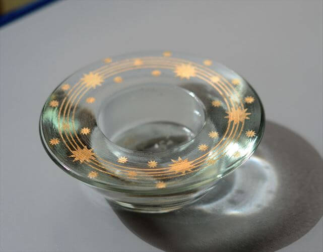 デンマーク Holmegaard ガラスキャンドルトレー Crystal Christmasシリーズ ホルムガード 燭台 北欧 ヴィンテージ