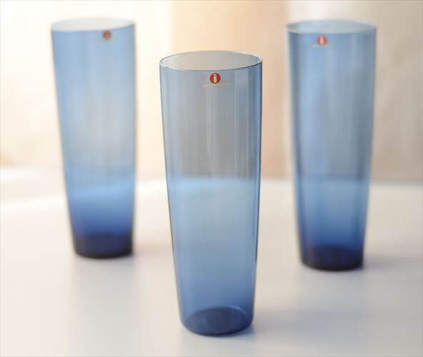 フィンランド製 iittala i-lineシリーズ ガラス タンブラー vase イッタラ 2204 Timo Sarpaneva 北欧 ヴィンテージ_261014