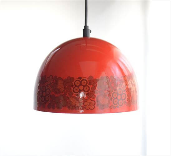 フィンランド製 FINEL ARABIA ホーローペンダントライト Primavera Red フィネル アラビア 北欧 天井照明 ヴィンテージ