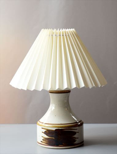 デンマーク製 Hanne stentoj デスクランプ シェード付き 北欧 照明 テーブル ライト ストーンウェア アンティーク ヴィンテージ